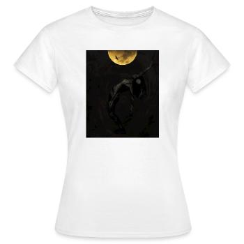 Mondtanz Silhouette - Frauen T-Shirt - Weiß - Vorne - AI Model Female 172 dark (172cm)