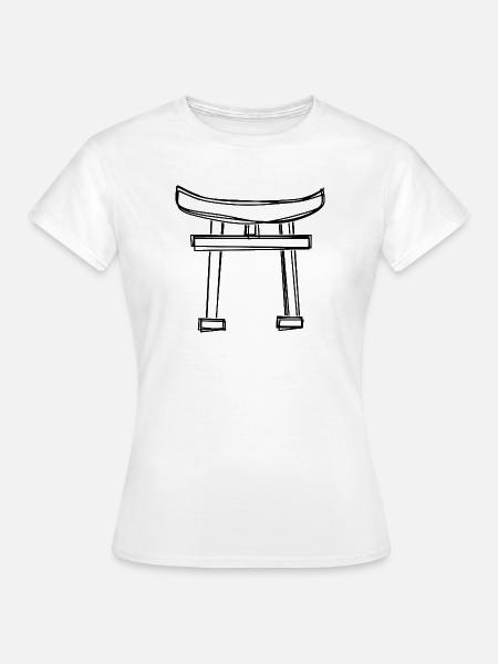 Torii handgezeichnet - Frauen T-Shirt - Weiß