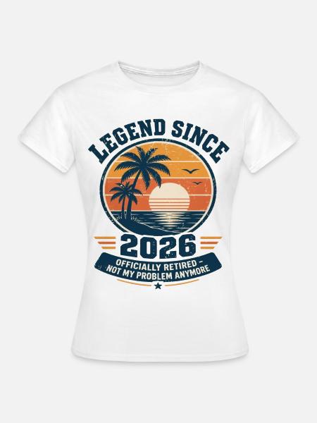 Legende Seit 2026 Retro Sunset - Frauen T-Shirt - Weiß