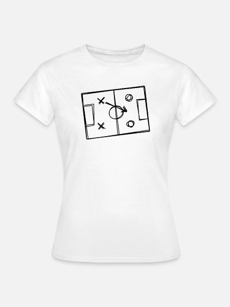 Taktiktafel handgezeichnet - Frauen T-Shirt - Weiß