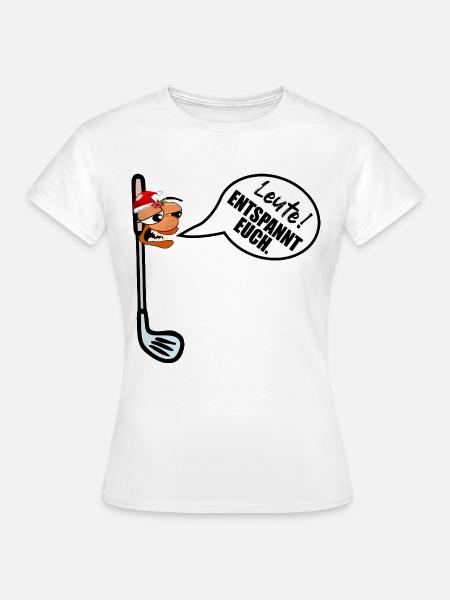 Weihnachten Golfschläger Weihnachtsstress - Frauen T-Shirt - Weiß