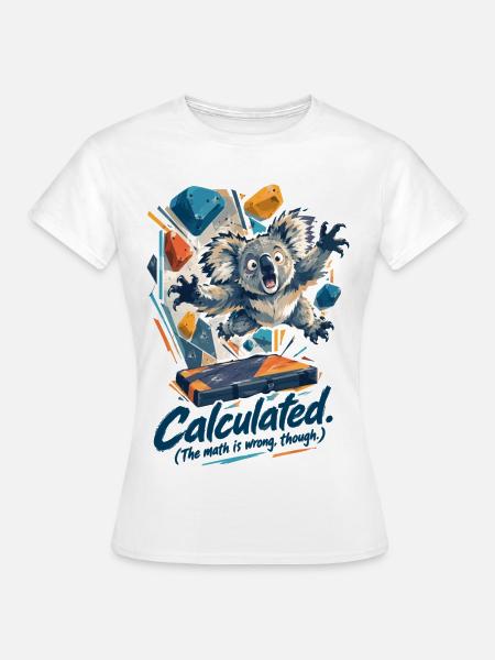 Koala Dyno: Calculated (The math is wrong though) - Frauen T-Shirt - Weiß