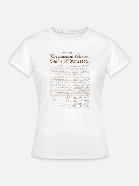 US-Unabhängigkeitserklärung - Frauen T-Shirt - Weiß