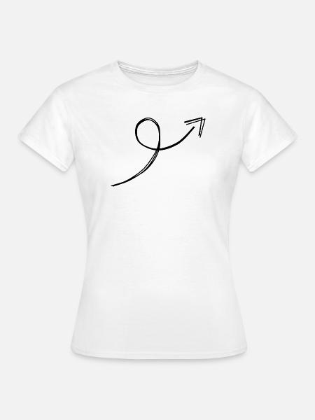 Spiralpfeil handgezeichnet - Frauen T-Shirt - Weiß