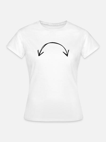Doppelpfeil handgezeichnet - Frauen T-Shirt - Weiß