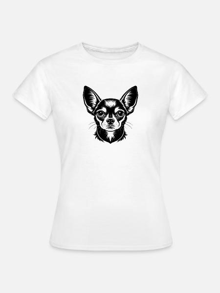 Chihuahua-Hundekopf - Frauen T-Shirt - Weiß