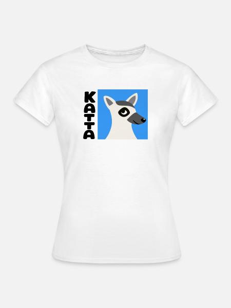 Katta Lemuren Design - Frauen T-Shirt - Weiß