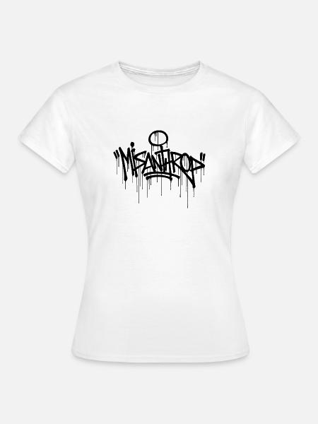 Misanthrop Fatcap Style black - Frauen T-Shirt - Weiß