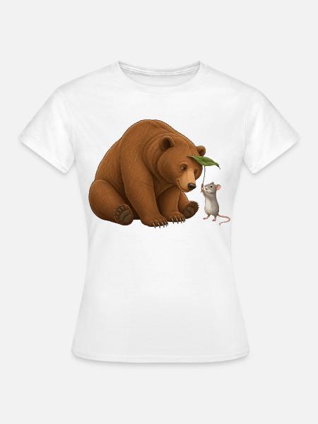 Bär und Maus - Frauen T-Shirt - Weiß