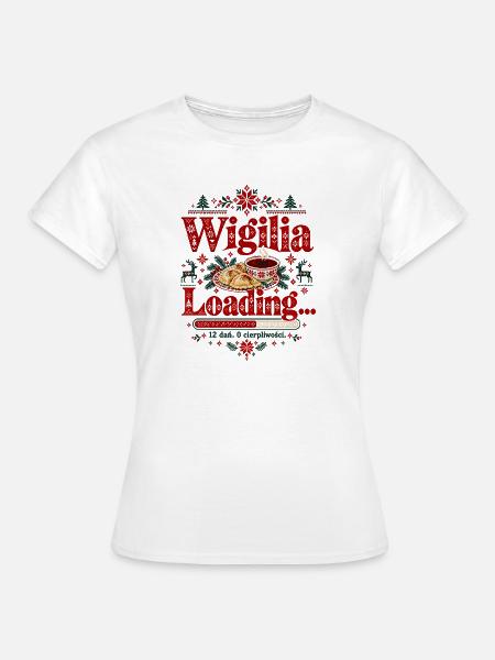 Wesolych Swiat Weihnachts-Elch-Lebkuchen-Design - Frauen T-Shirt - Weiß