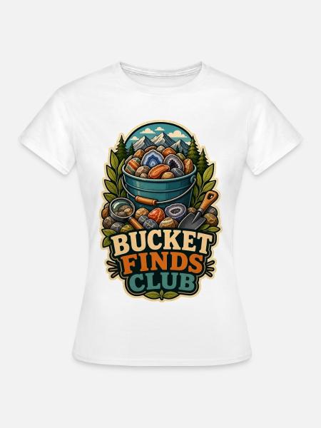 BUCKET FINDS CLUB - Frauen T-Shirt - Weiß