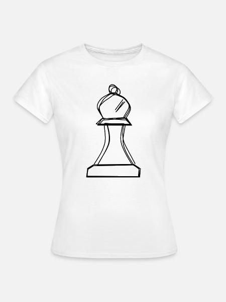 Schachläufer handgezeichnet - Frauen T-Shirt - Weiß
