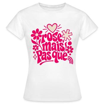 Saugenhaftes Pink - Frauen T-Shirt - Weiß - Vorne - AI Model Female 172 dark (172cm)