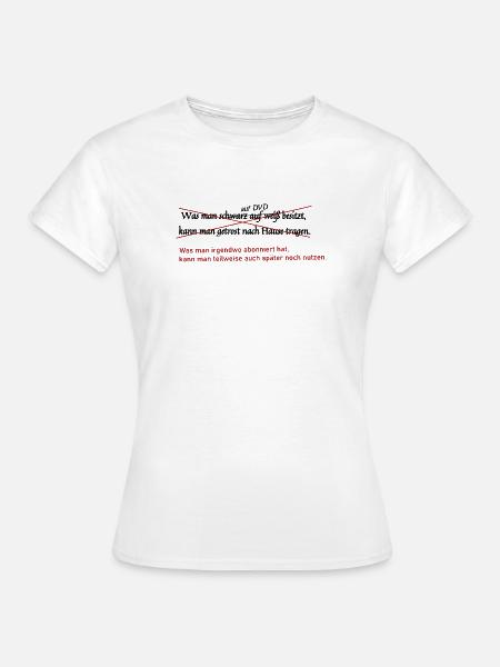 schwarz auf weiss - Frauen T-Shirt - Weiß