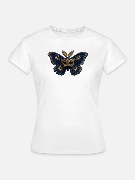 Goldener Venezianer Schmetterling - Frauen T-Shirt - Weiß