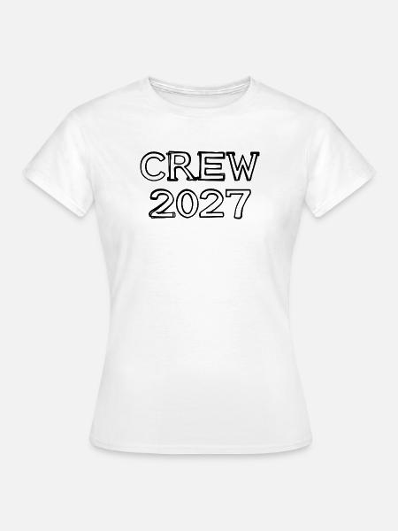 Crew 2027 Schriftzug handgezeichnet - Frauen T-Shirt - Weiß