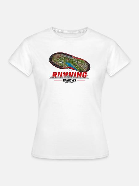 Running Hannover Laufschuh Stadtkarte - hell - Frauen T-Shirt - Weiß