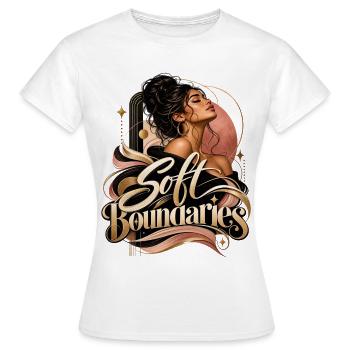 Soft Boundaries Porträt - Frauen T-Shirt - Weiß - Vorne - AI Model Female 172 dark (172cm)