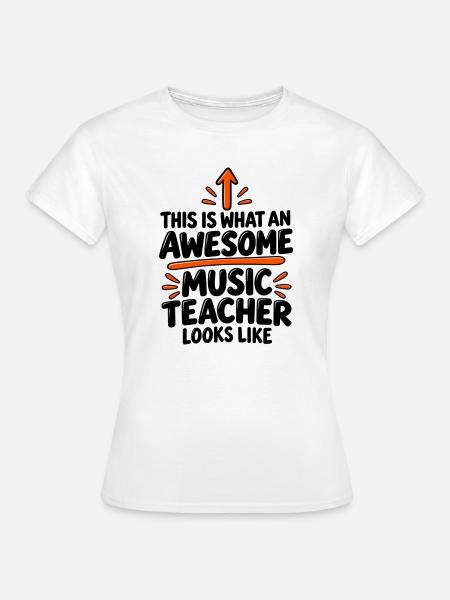 Musiklehrer-Wertschätzungsgeschenk - Frauen T-Shirt - Weiß