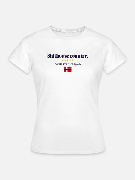 Scheißhaus-Land 5 Sterne - Frauen T-Shirt - Weiß