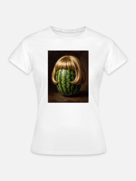 Wassermelone Bob Perücke - Frauen T-Shirt - Weiß