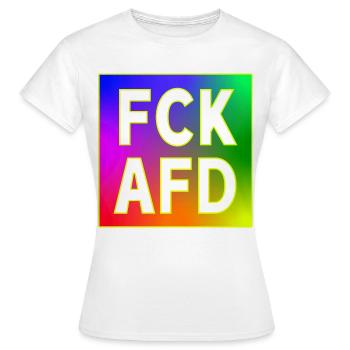 FCK AFD - Frauen T-Shirt - Weiß - Vorne - AI Model Female 172 dark (172cm)