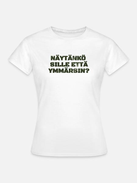 Zeige ich ihm, dass ich es verstanden habe? Konsumierter Text - Frauen T-Shirt - Weiß