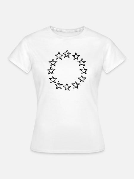 Sternenkranz handgezeichnet - Frauen T-Shirt - Weiß