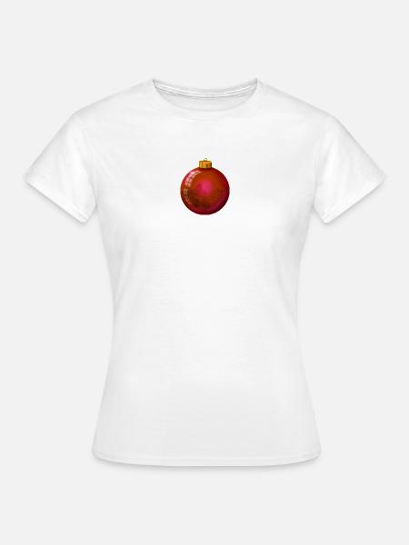 Red Christmas Bauble isolated. - Frauen T-Shirt - Weiß