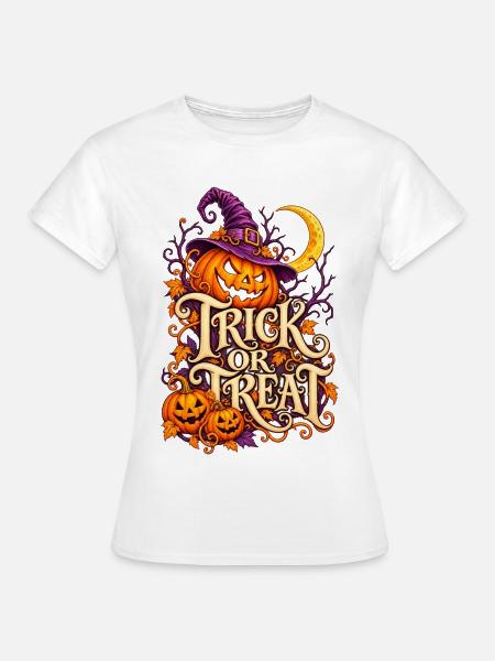 Halloween - Trick or Treat - Frauen T-Shirt - Weiß