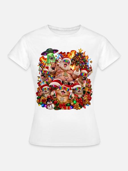 Ziemlich hässliches Weihnachten Pullover Motiv - Frauen T-Shirt - Weiß
