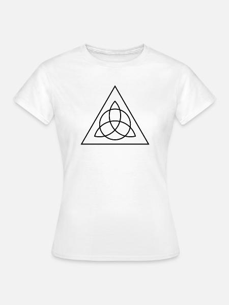 Symbol des heiligen Geometrie-Dreiecks - Frauen T-Shirt - Weiß