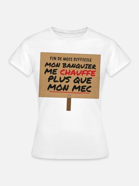 Monatsende mein Banker-Humor - Frauen T-Shirt - Weiß
