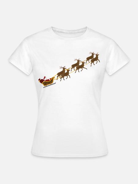 Weihnachtsschlitten - Frauen T-Shirt - Weiß