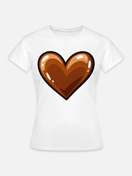 Glänzendes Herz - Frauen T-Shirt - Weiß
