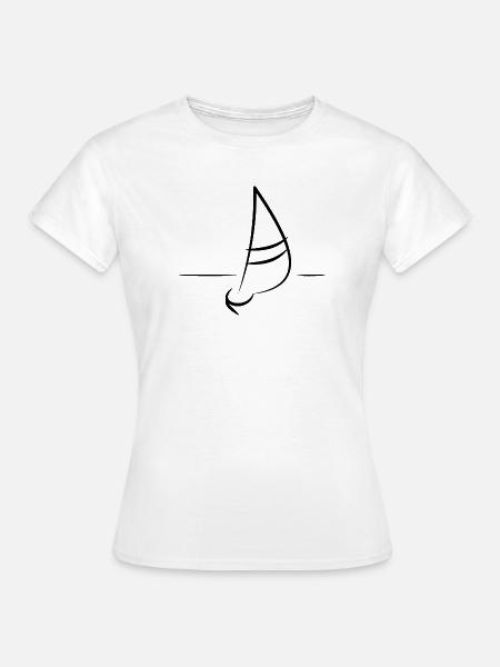 Boot Segler Segelboot - Frauen T-Shirt - Weiß