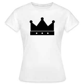 Krone - schlicht - Frauen T-Shirt - Weiß - Vorne - AI Model Female 172 dark (172cm)