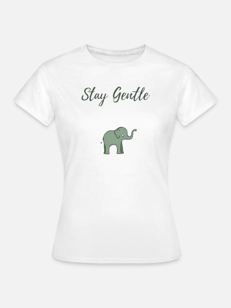 Elefant Sanftheit Design - Frauen T-Shirt - Weiß