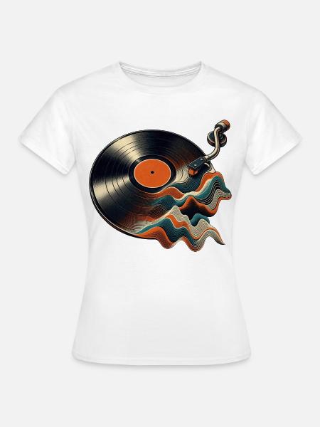 Vinyl Schallplatte - Frauen T-Shirt - Weiß
