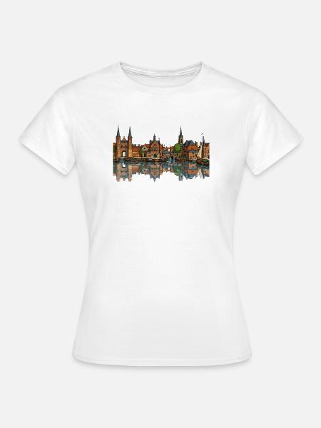 Blick auf Delft - Frauen T-Shirt - Weiß