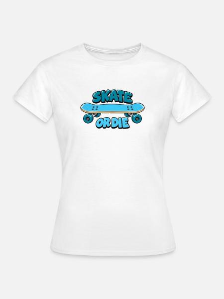 Skate or die retro Design - Frauen T-Shirt - Weiß