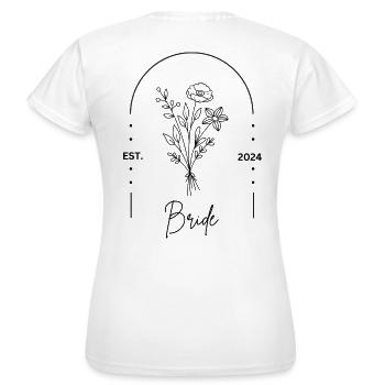 Team Bride - Bride Shirt JGA Frauen Braut - Frauen T-Shirt - Weiß - Hinten - AI Model Female 172 dark (172cm)