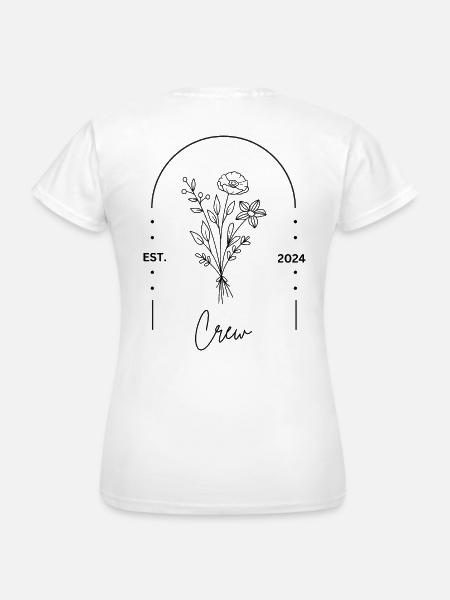 JGA Frauen - Crew Shirt Team Bride - Frauen T-Shirt - Weiß