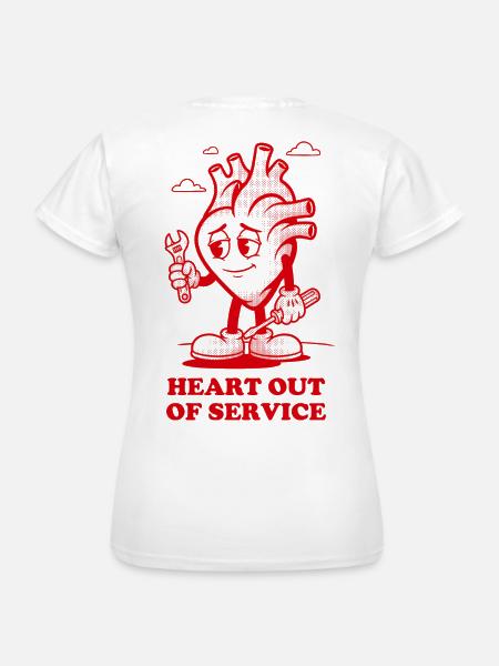 Herz außer Betrieb - Frauen T-Shirt - Weiß