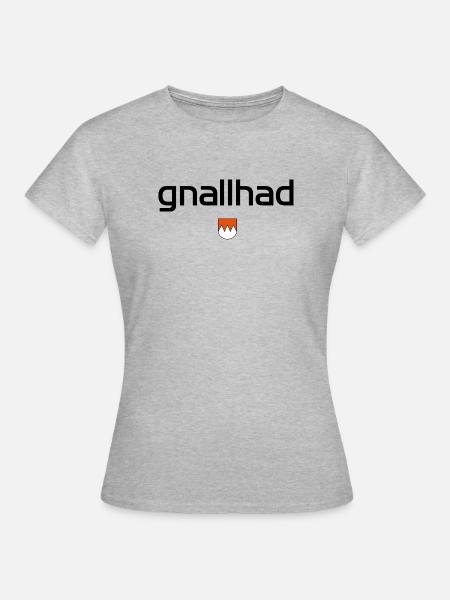 gnallhad - Mundart Design - Frauen T-Shirt - Grau meliert