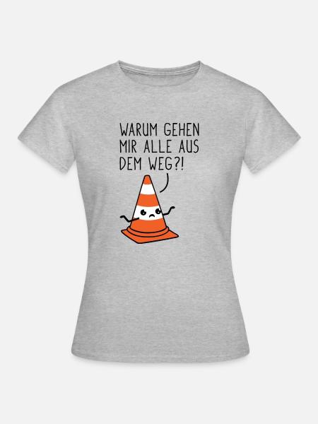 Einsame Pylone - Frauen T-Shirt - Grau meliert