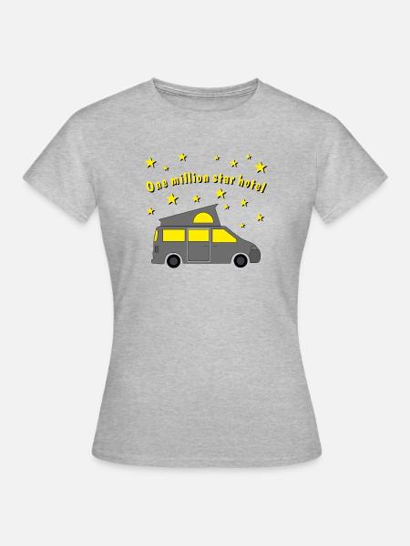 one million star hotel - Frauen T-Shirt - Grau meliert