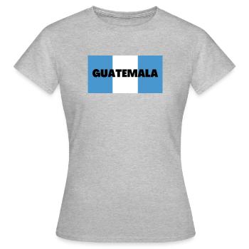 Guatemala in guatemaltekischen Flaggenfarben - Frauen T-Shirt - Grau meliert - Vorne - AI Model Female 172 dark (172cm)