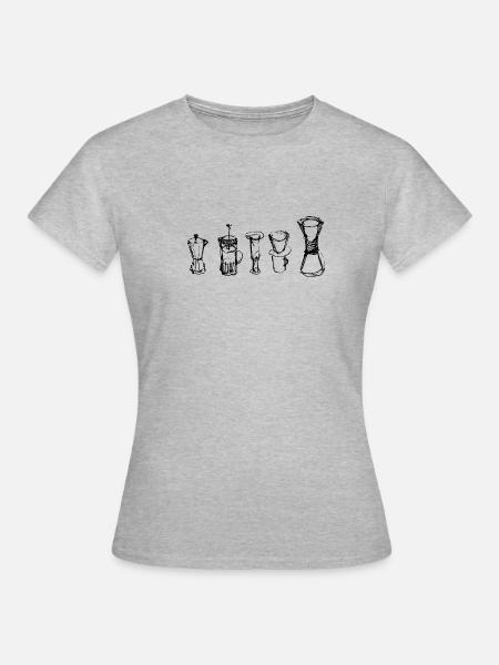 Alternativer Kaffee - Frauen T-Shirt - Grau meliert