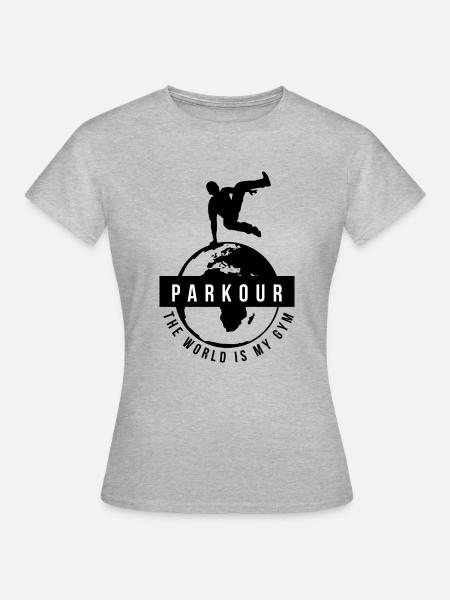 Furchtloser Parkour Stadtakrobat - Frauen T-Shirt - Grau meliert